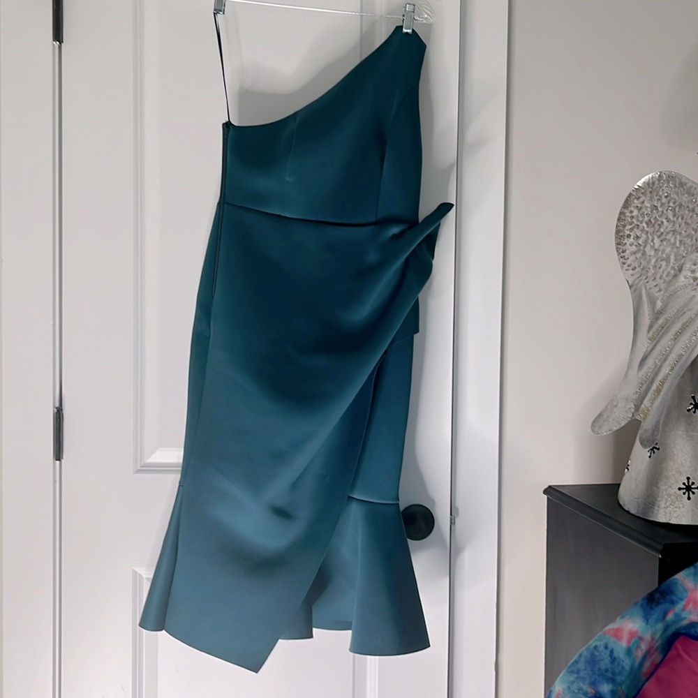 Cyan One-Shoulder Dress